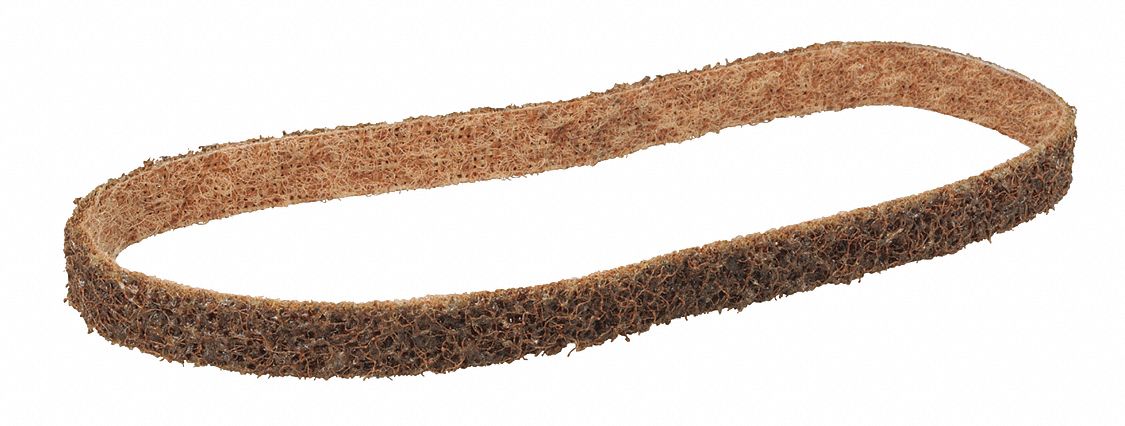 Surface-Conditioning Belt: 1/2 in W x 18 in L, Aluminum Oxide, Coarse, Scrim Backing