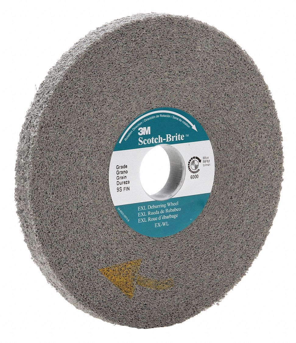 Convolute Wheel: 6 in Dia x 1/2 in W, 1 in Arbor, Silicon Carbide, Fine, Hard (9), Hard