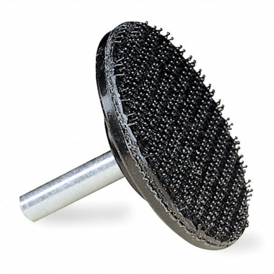 3M 3 in HookandLoop Disc Backup Pad, 1/4 in Straight Shaft Back Mount
