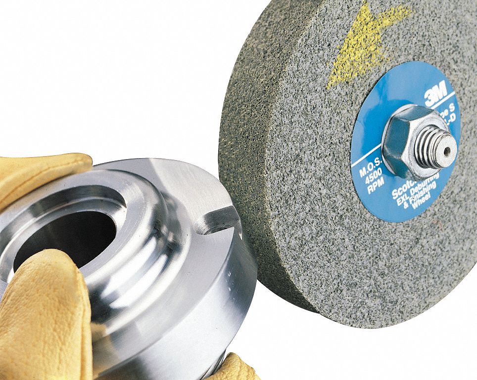 CONVOLUTE WHEEL, 6 IN DIAMETER X ½ IN W, 1 IN ARBOUR, SILICON CARBIDE, FINE, HARD (9), HARD