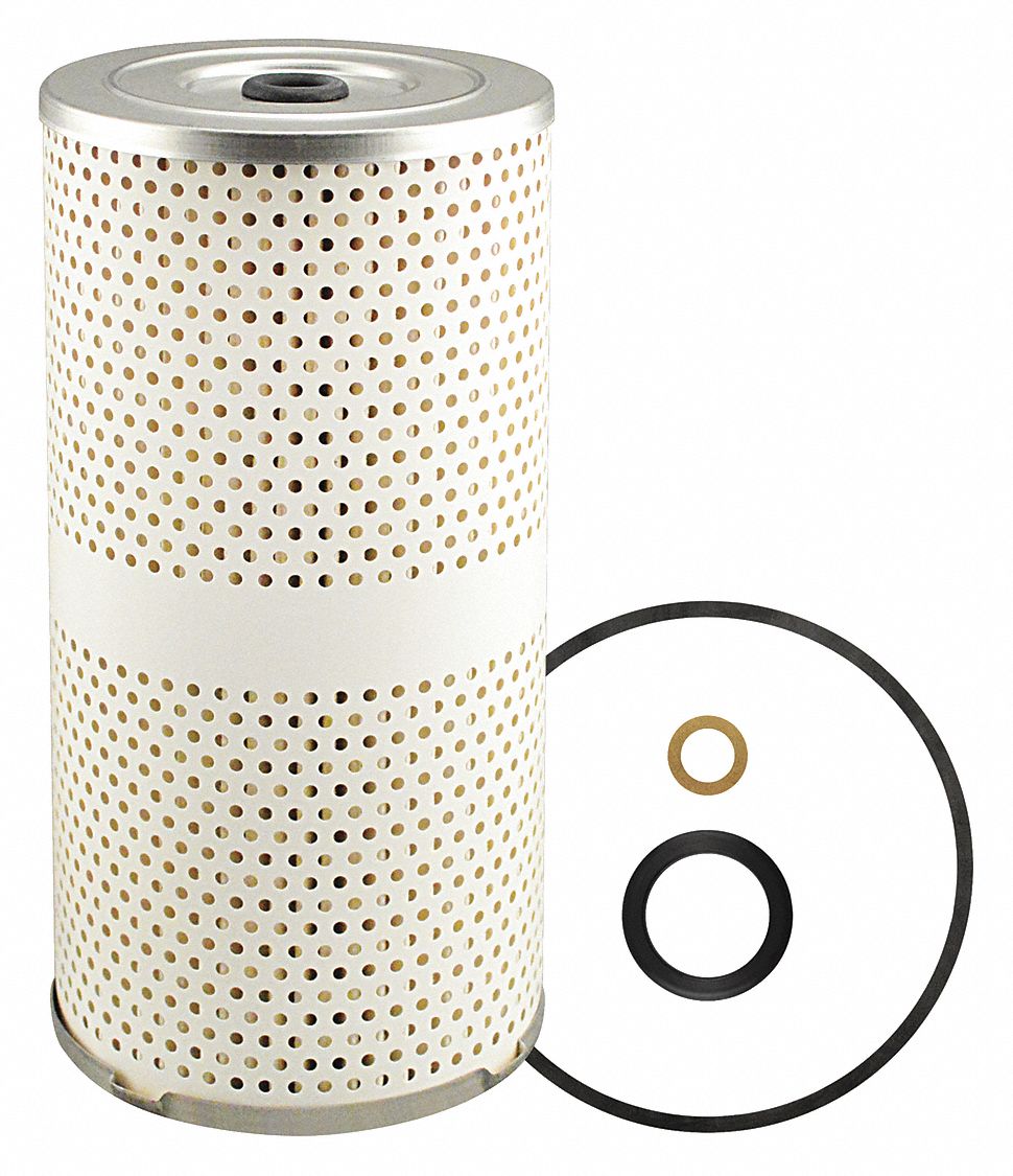 Fuel Filter Element: Cartridge, 4 5/8 in Outside Dia, 9/16 in Inside Dia, Cellulose