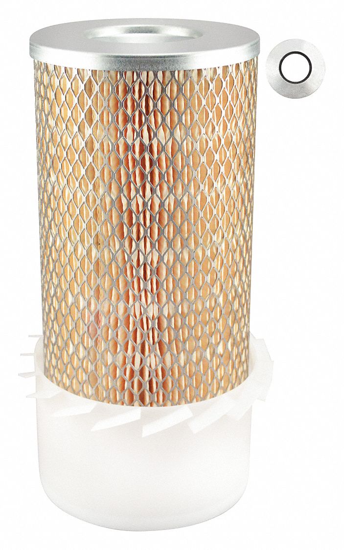 Automotive Air Filter: Round-Oval, Engine, Round, Axial Seal, 5 1/4 in Outside Dia