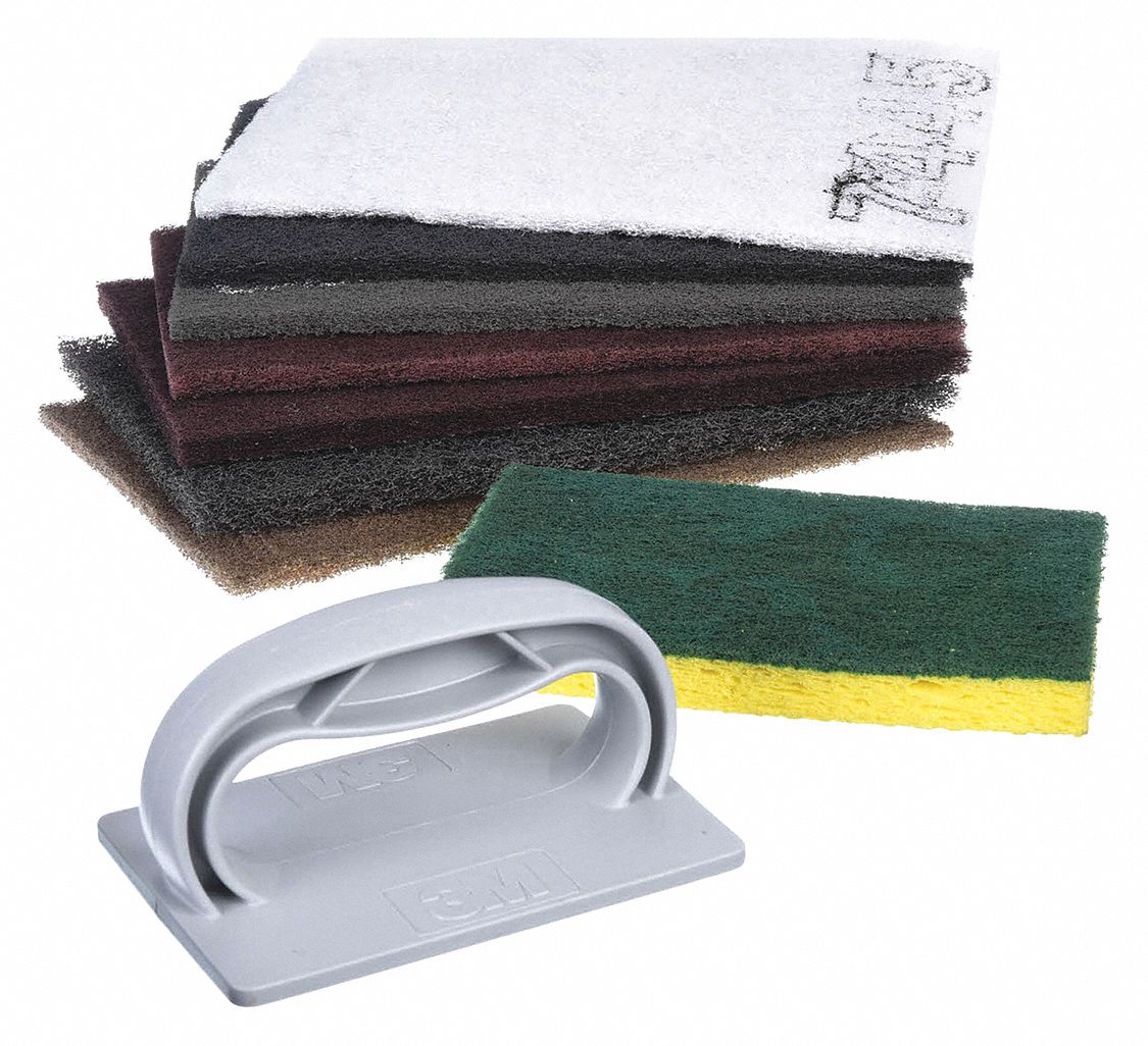 SCOTCHBRITE, 6 in x 9 in, Aluminum Oxide/NonAbrasive/Silicon Carbide