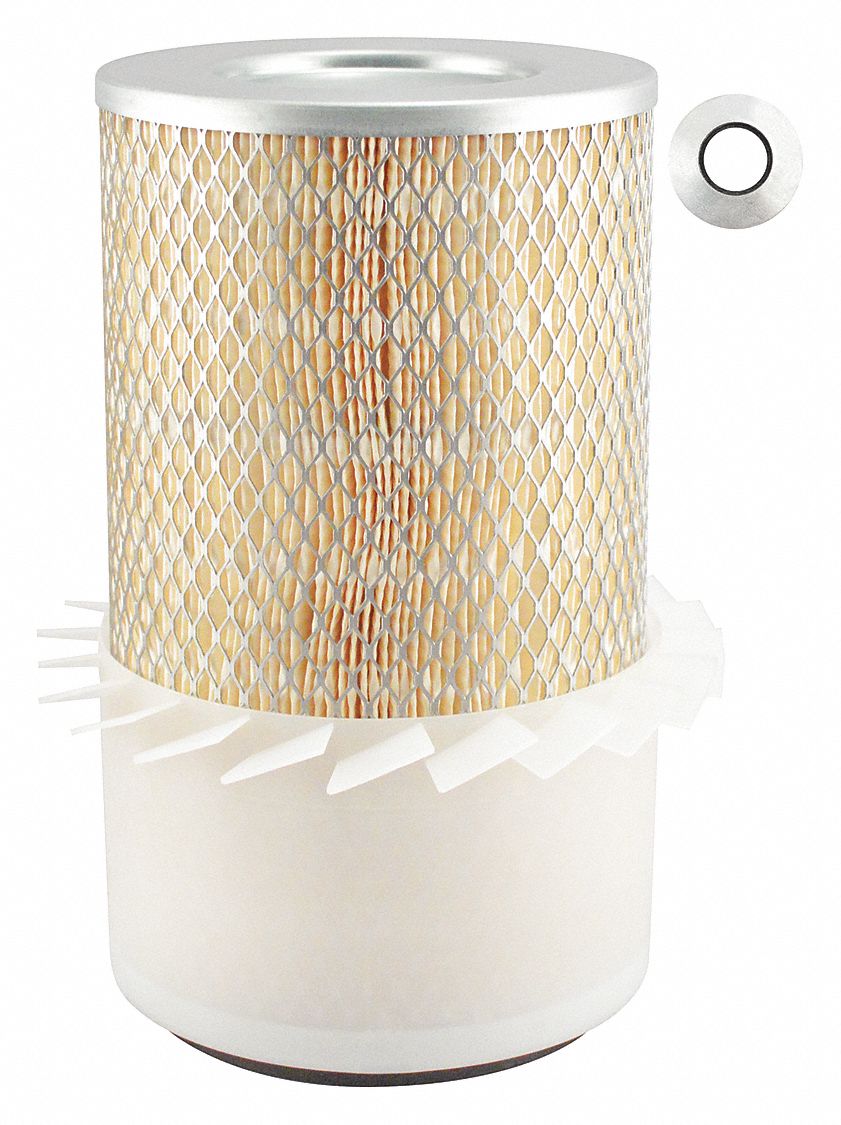 Automotive Air Filter: Round-Oval, Engine, Round, Axial Seal, 6 3/32 in Outside Dia