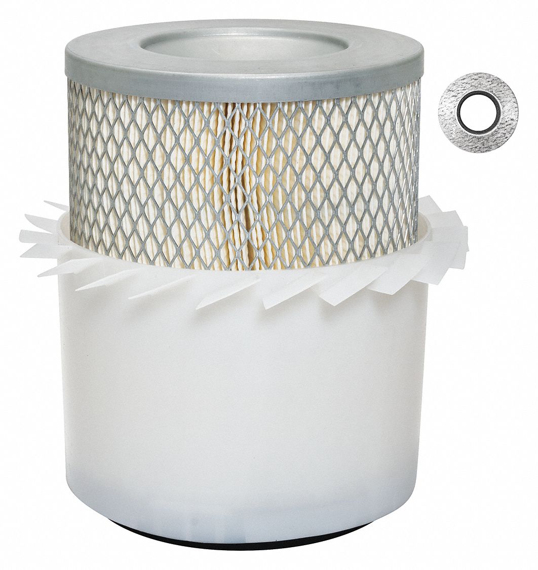 Automotive Air Filter: Round-Oval, Engine, Round, Axial Seal, 6 1/16 in Outside Dia