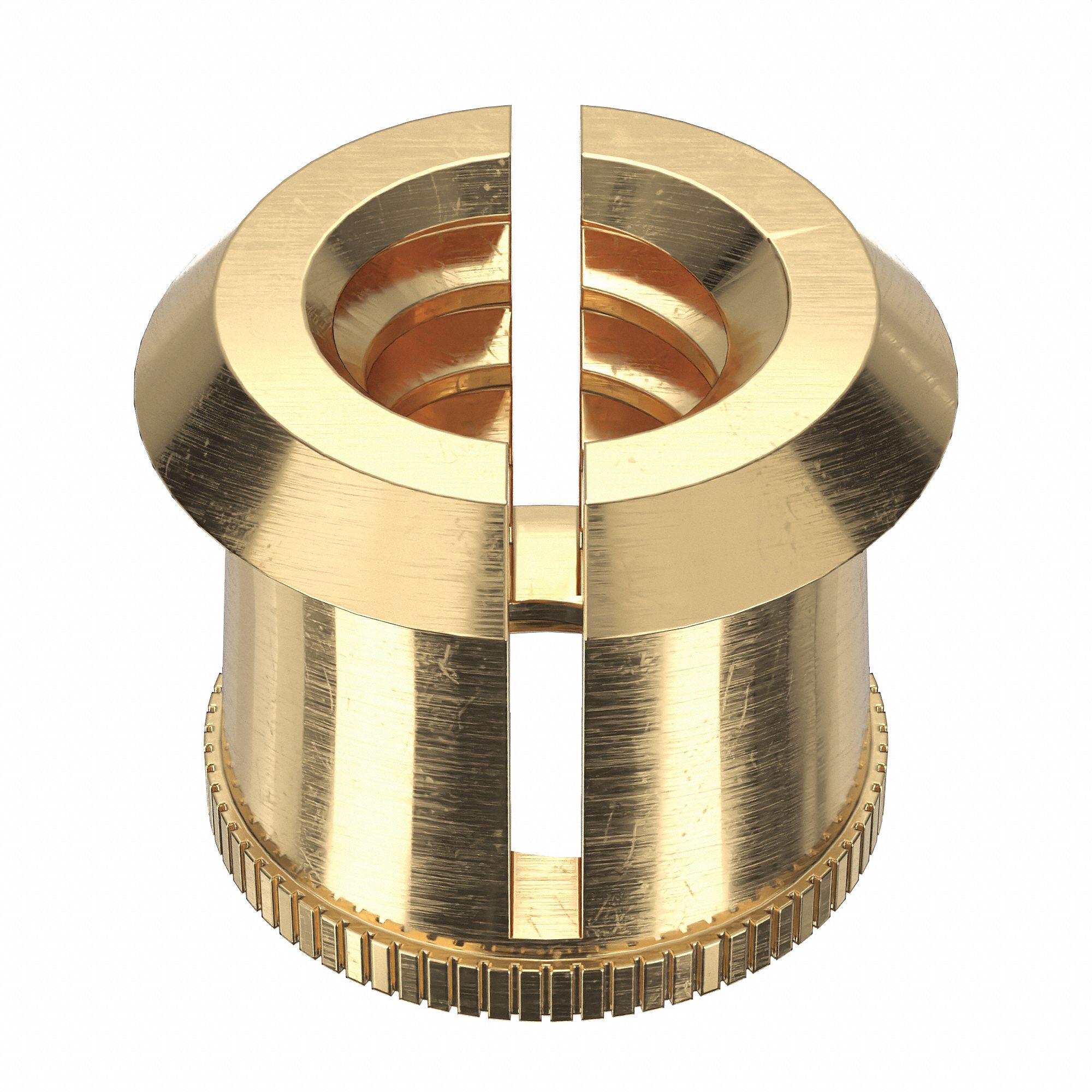 FINSERT,3/16 IN L,COARSE,BRASS,50PK