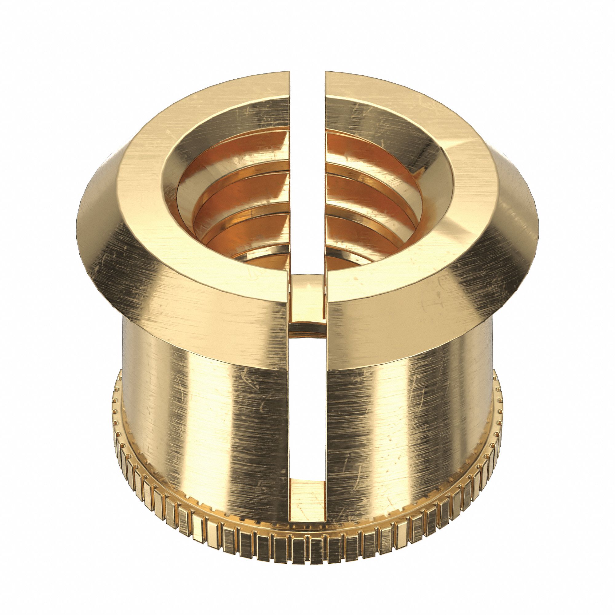 FINSERT,3/16 IN L,COARSE,BRASS,50PK