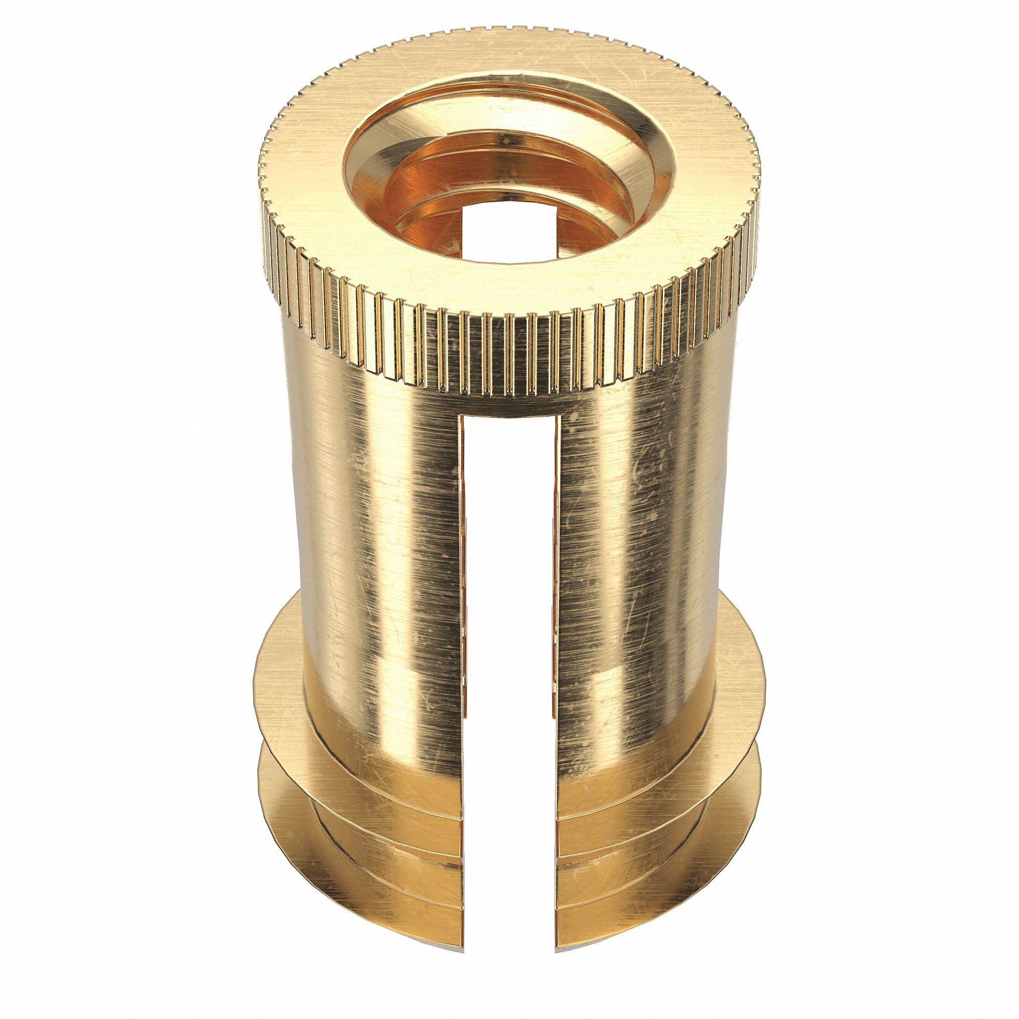 FINSERT,3/8 IN L,COARSE,BRASS,50PK