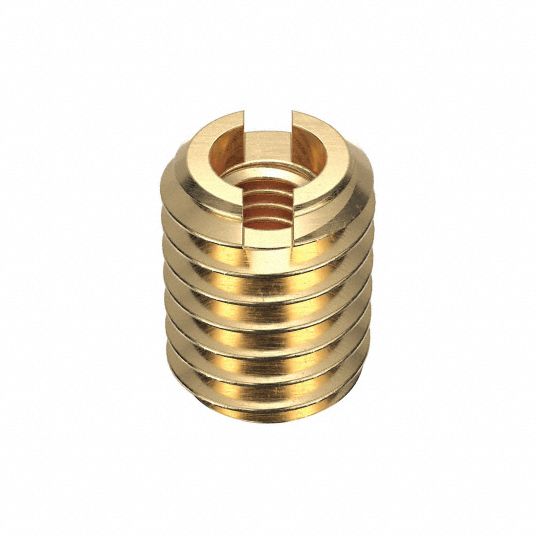 M5-0.80 Thread Size, 11 mm Overall Lg, Heat-Set Insert - 4KXW5