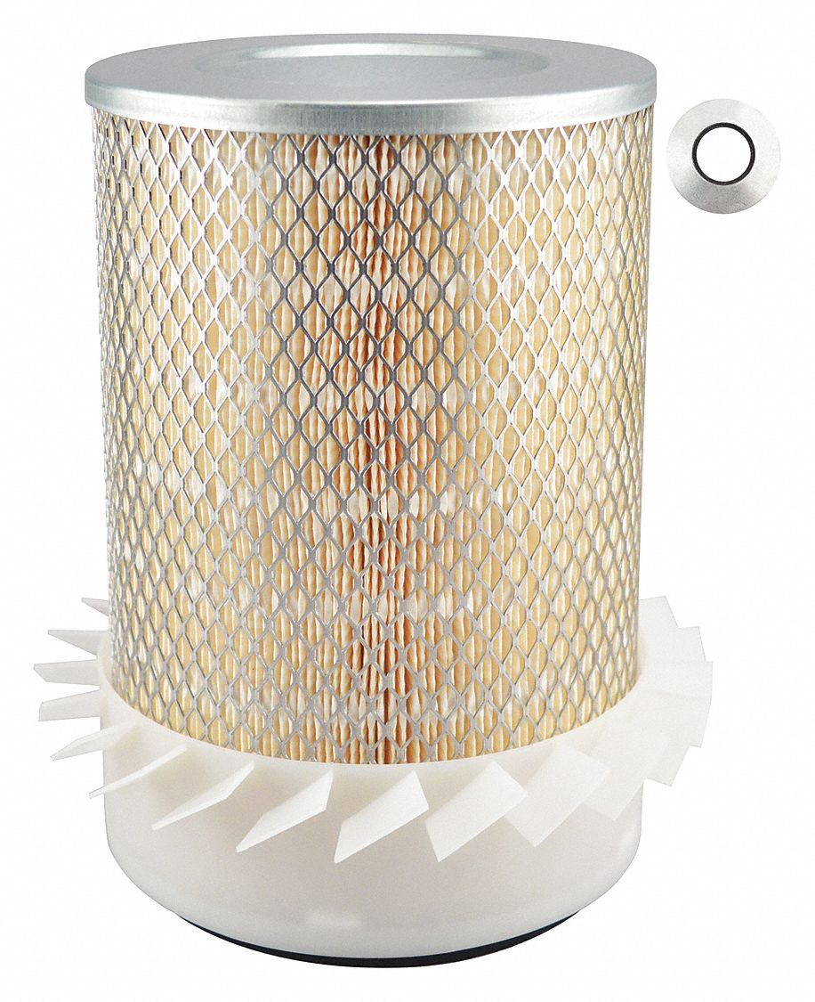 Automotive Air Filter: Round-Oval, Engine, Round, Axial Seal, 6 27/32 in Outside Dia