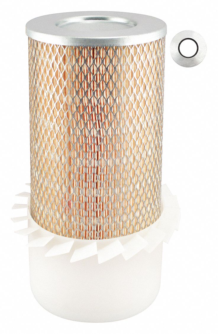 Automotive Air Filter: Round-Oval, Engine, Round, Axial Seal, 6 3/32 in Outside Dia