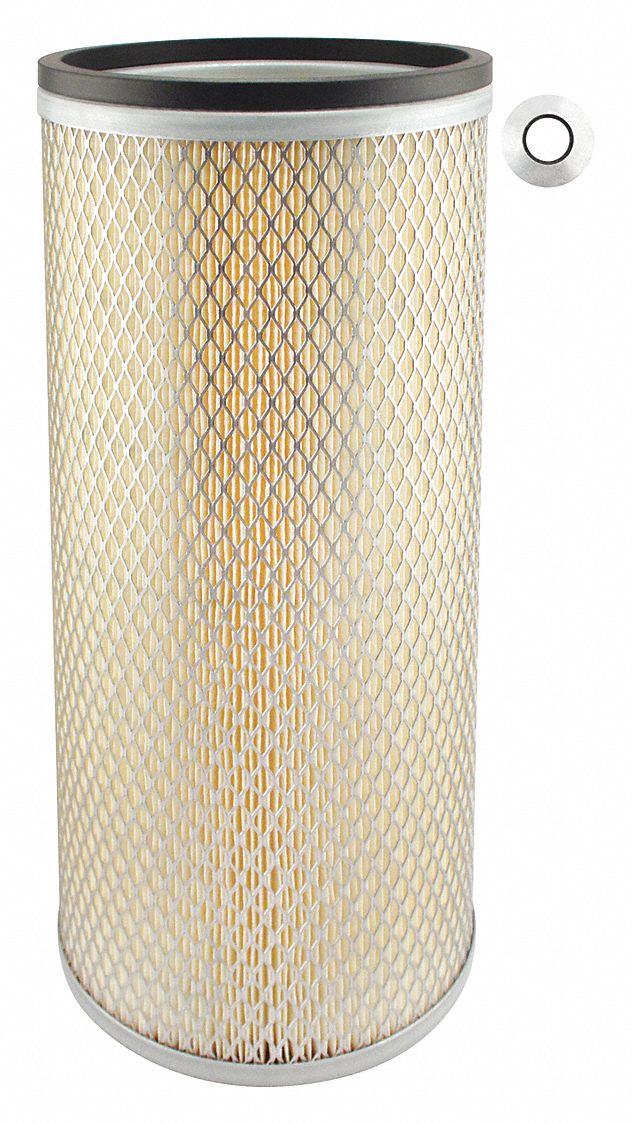 Automotive Air Filter: Round-Oval, Engine, Round, Axial Seal, 21/32 in Inside Dia