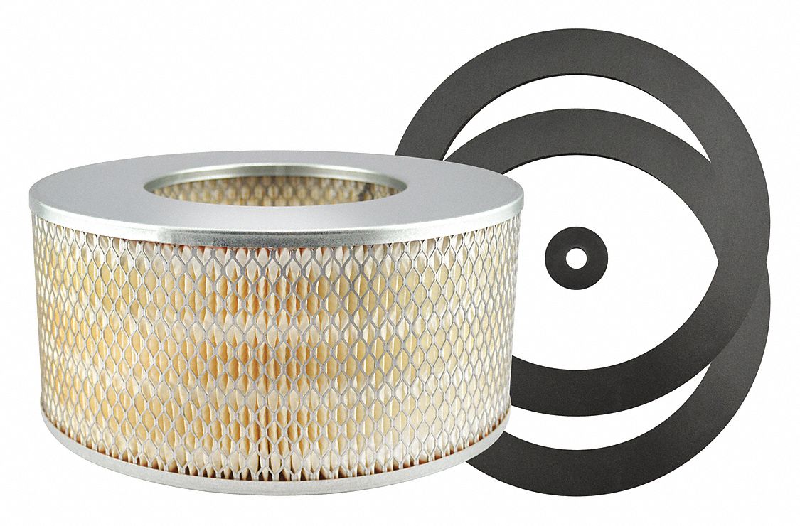 Automotive Air Filter: Round-Oval, Engine, Round, Axial Seal, 5 in Overall Ht
