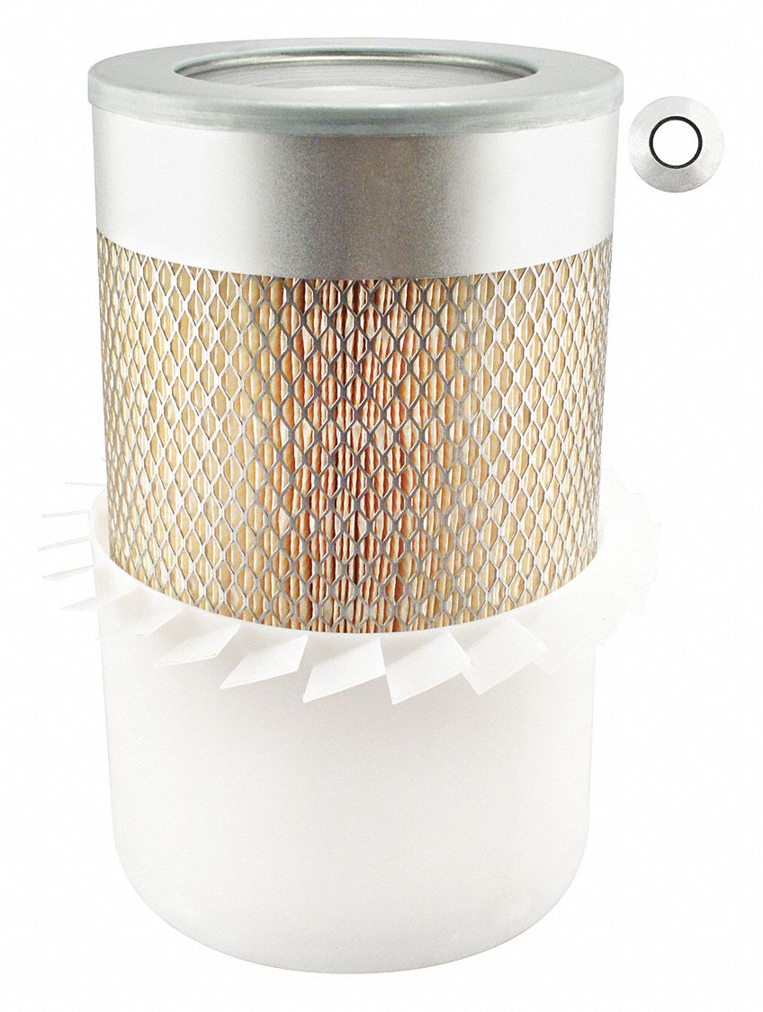 Automotive Air Filter: Round-Oval, Engine, Round, Axial Seal, 7 31/32 in Outside Dia