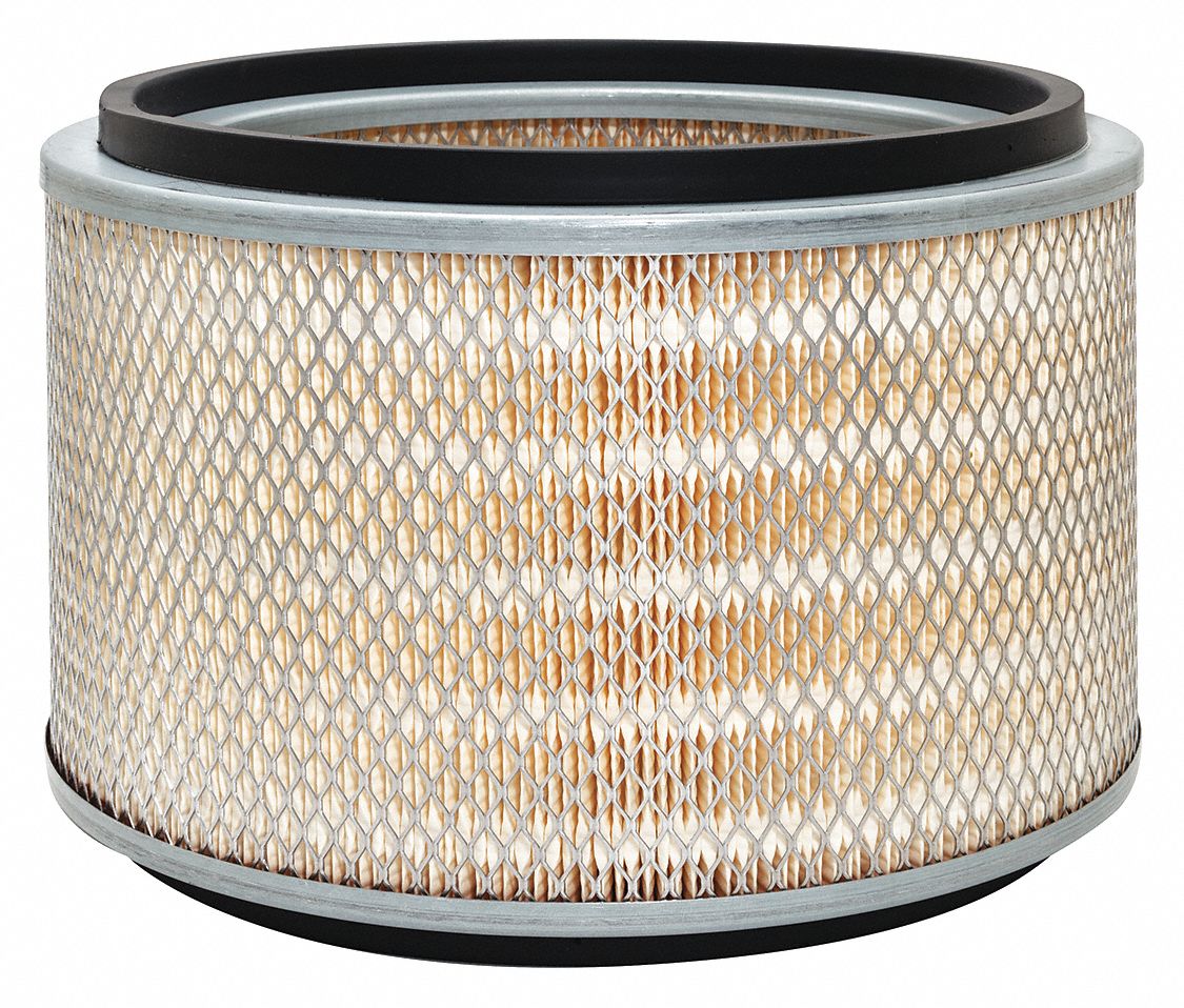 Automotive Air Filter: Round-Oval, Engine, Round, Axial Seal, 8 in Overall Ht, Buses