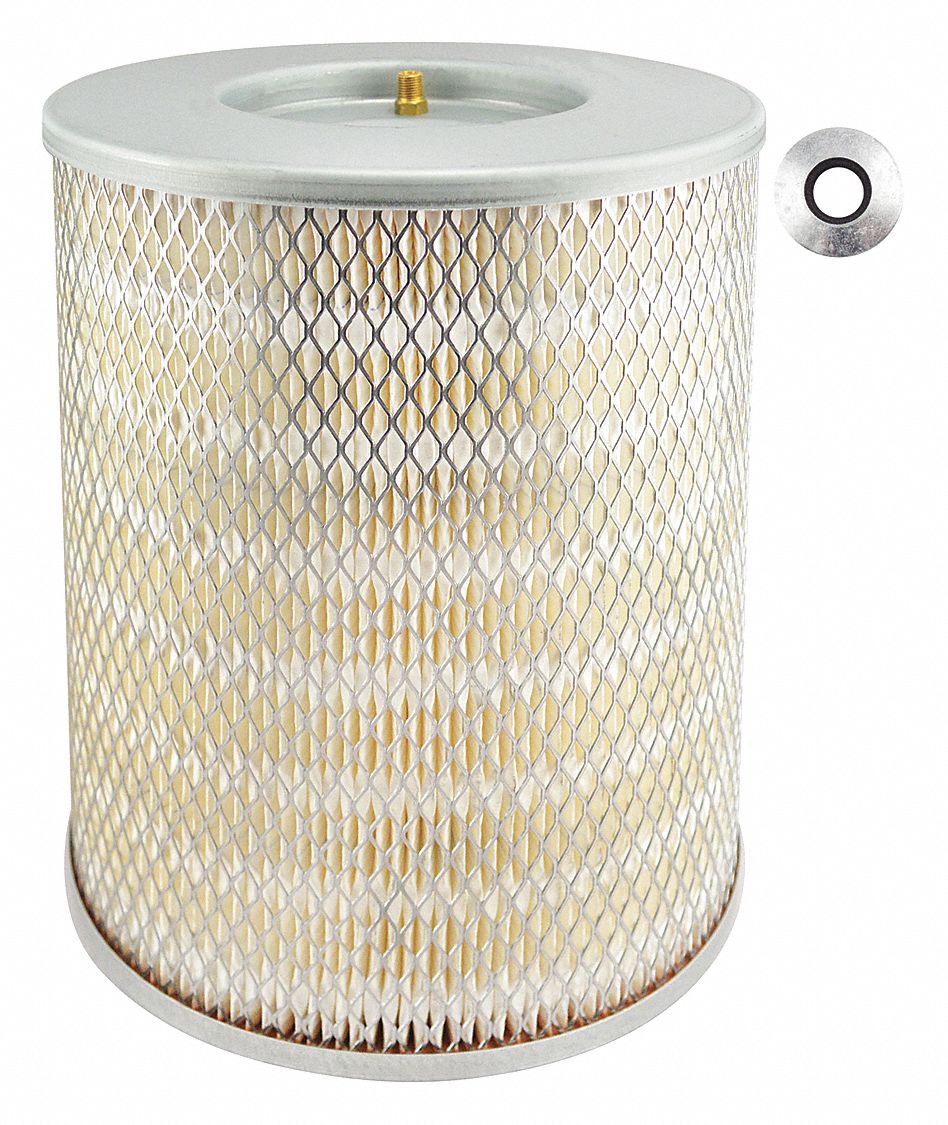 Automotive Air Filter: Round-Oval, Engine, Round, Axial Seal, 17/32 in Inside Dia