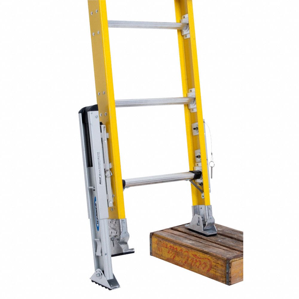 WERNER Ladder Leveler, Aluminum, Adjustable Up To 81/2 in 4ZY21PK70