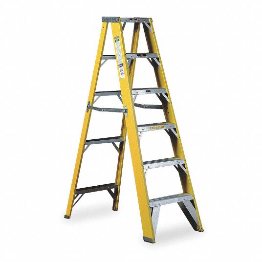 Stepladder,Fiberglass,10 ft H,500 lb Cap - Grainger