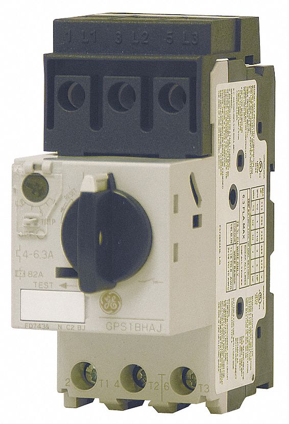 ABB Manual Motor Protector 6.30 to 10.00A, Rotary Knob, 1.77 in Wd, 3