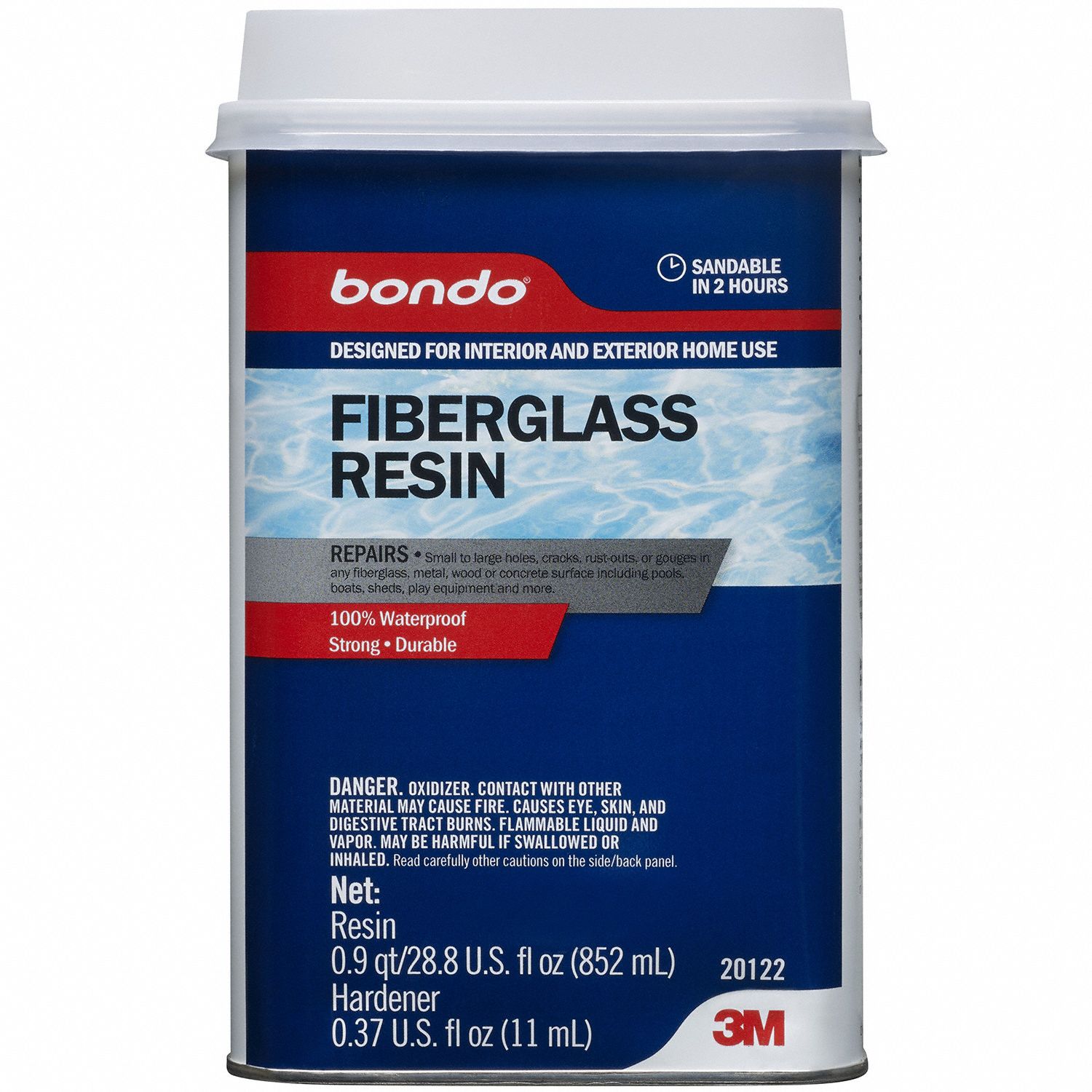 BONDO, Polyester, Clear, Resin 260A8320122 Grainger