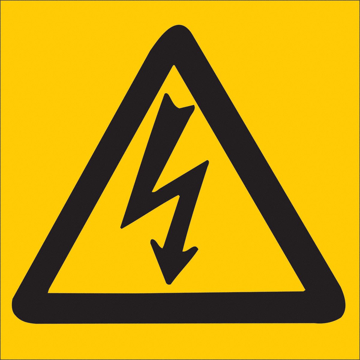 ELECT HAZ SIGN LIGHTNING PICTO BLK YEL