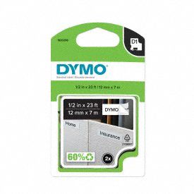 Label/RibbonCartridge White 1/2inW PK2