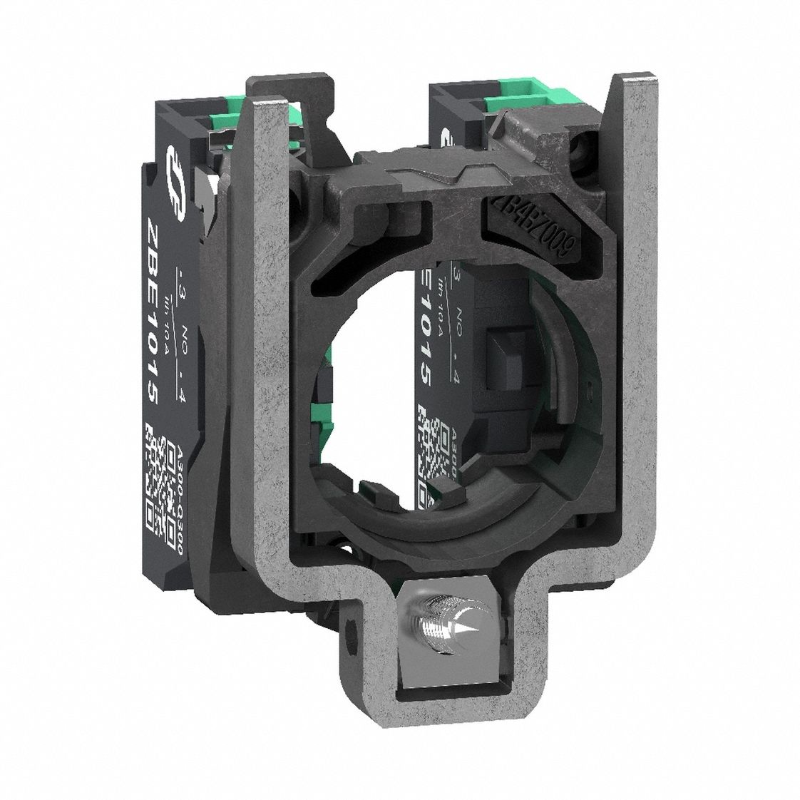 Contact Block: 22 mm Panel Mounting Size, 2NO, Momentary, ZB4 Series, Push-In