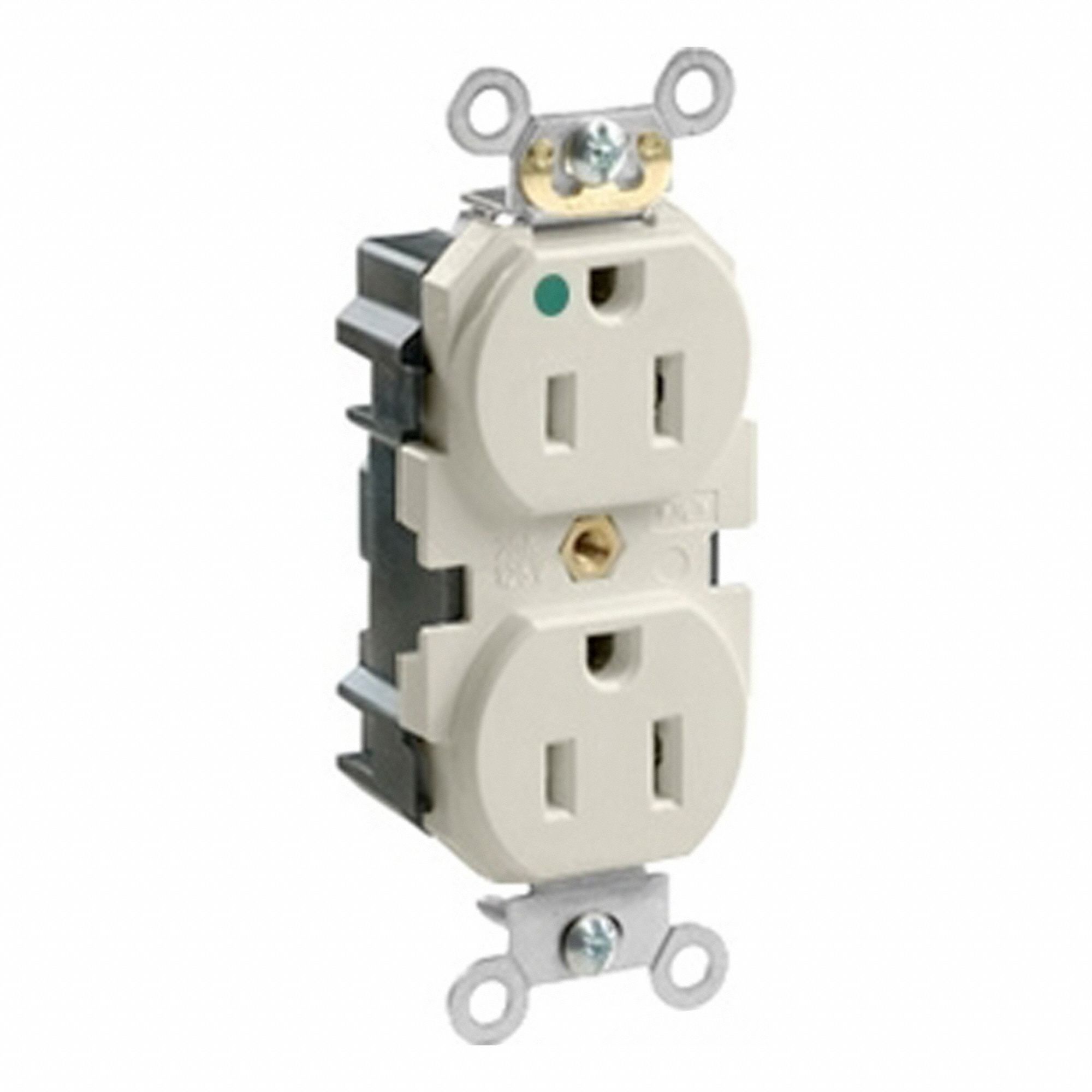Lev-Lok Rec 15A 125V TR/HG LtAl