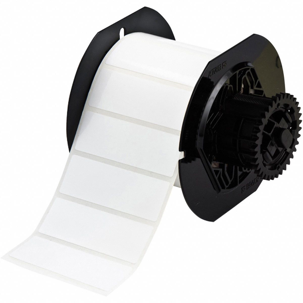 Pre-Cut Label Stock Roll: 1 in x 3 in, Rubber, Aggressive Adhesive/Permanent Adhesive, 1, 500 Labels