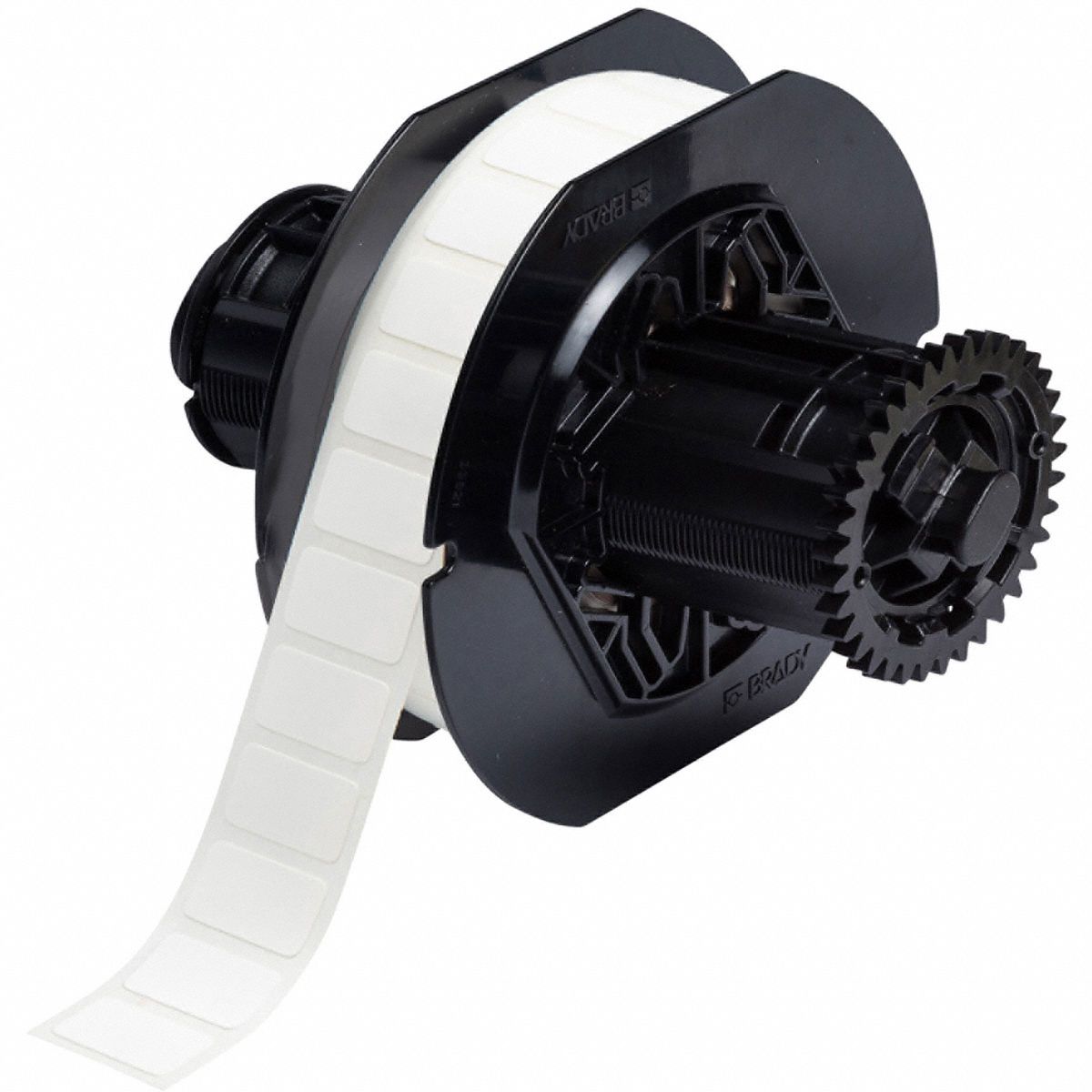 Pre-Cut Label Stock Roll: Square, 1/2 in x 59/64 in, 1/2 in, Cryogenic Autoclavable Polyester, White