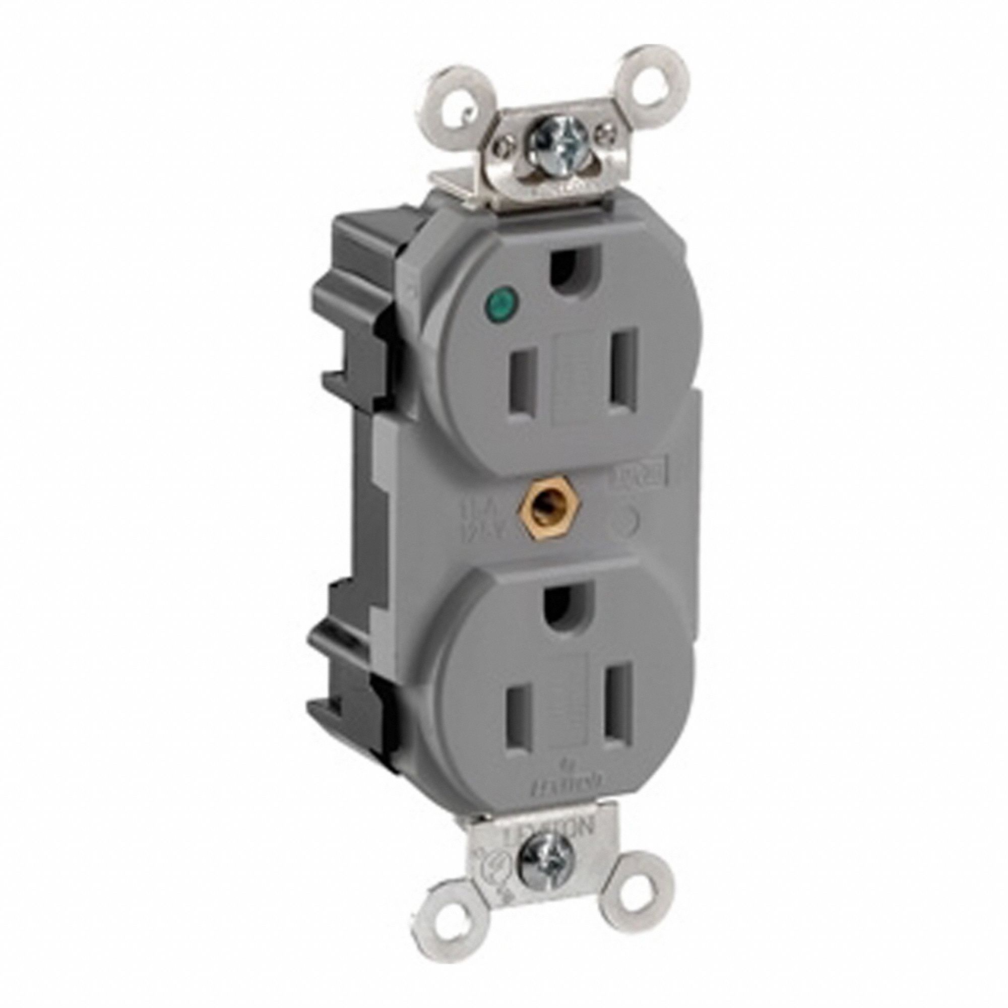 Lev-Lok Dup HG 15A 125V PI Gry