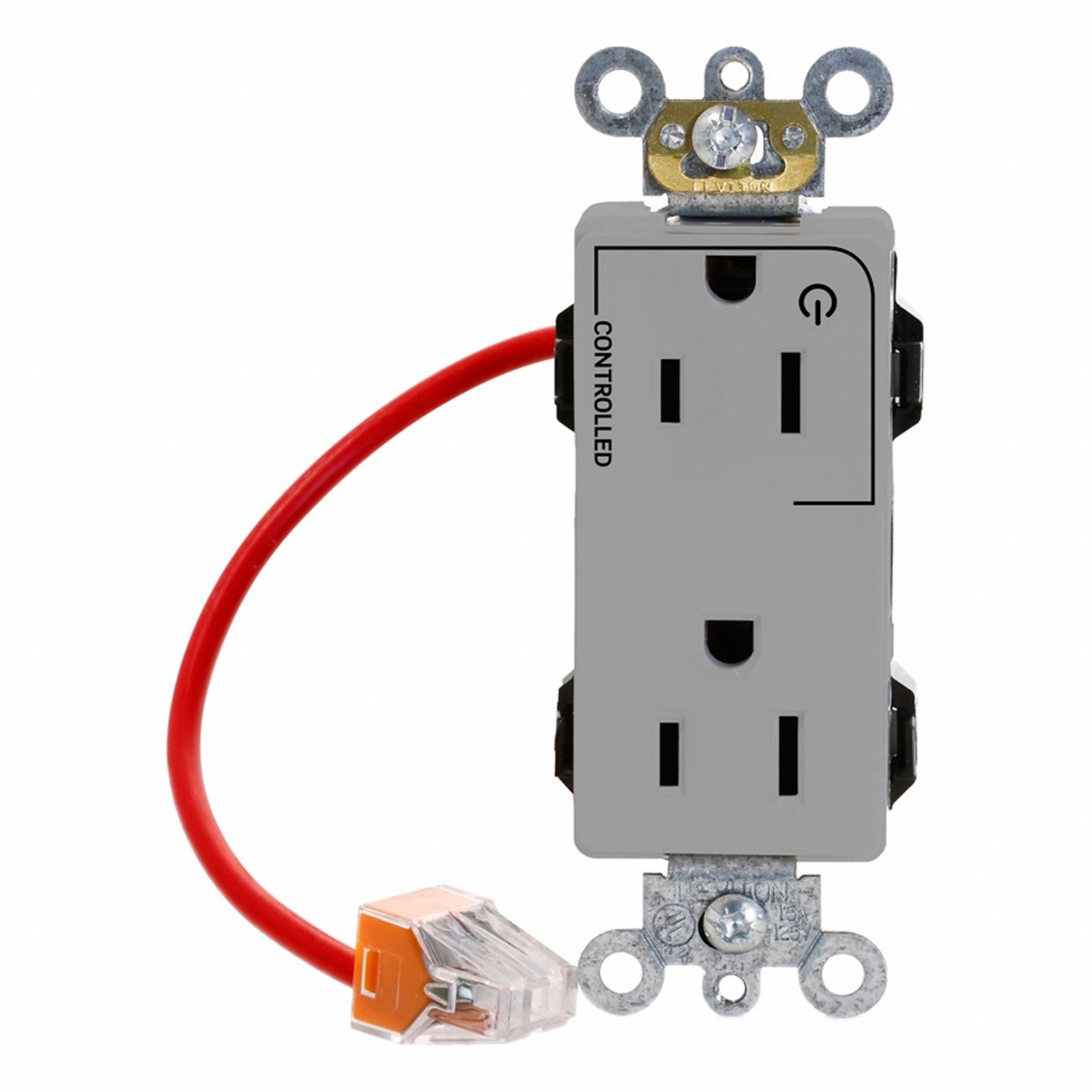 Lev-Lok Dup 15A 125V 1MCtrl Self-Gr Gry