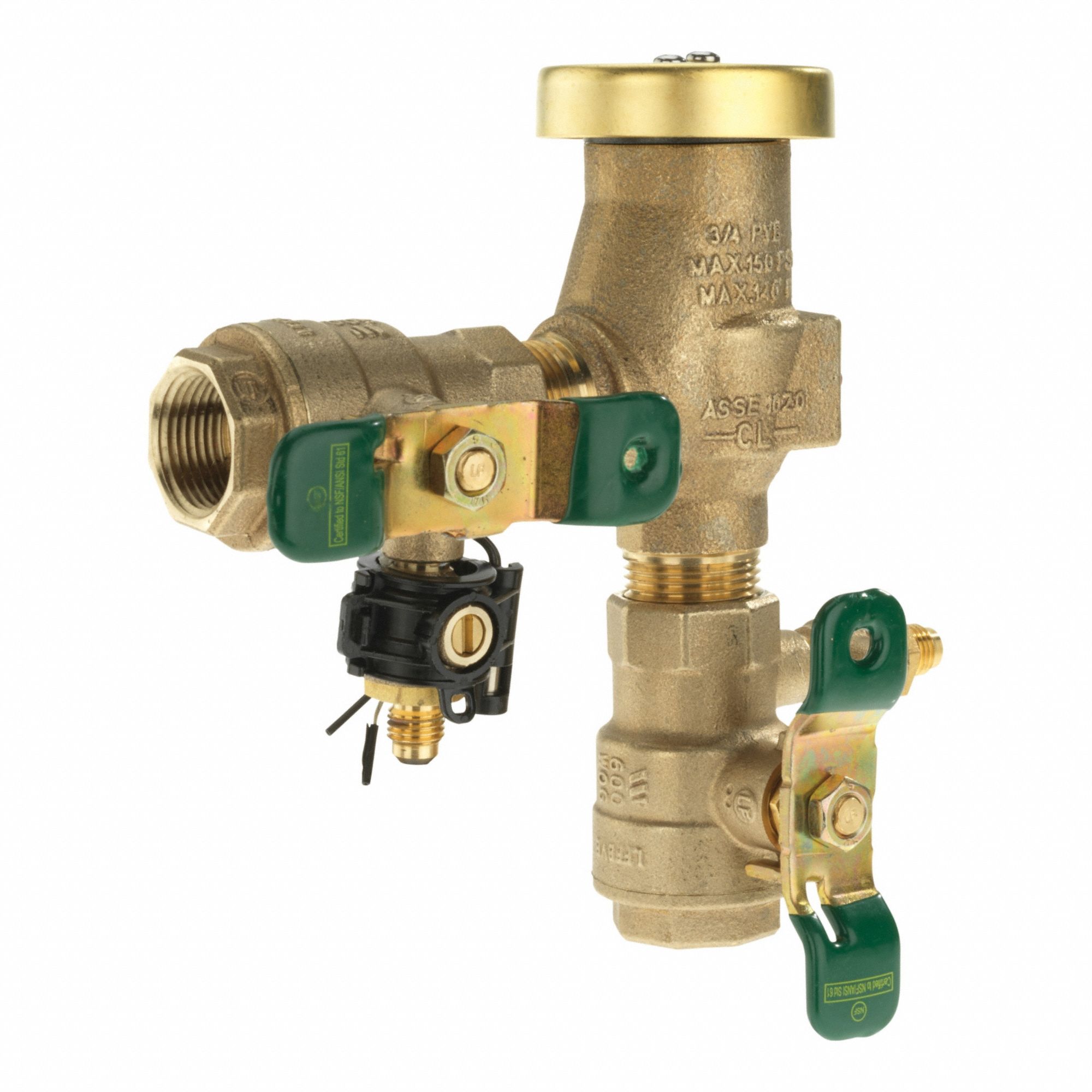 Vacuum Breaker: 3/4 LF800M4-FR, FNPT x FNPT, For Water Media, 33°F – 140°F, High Health Hazard