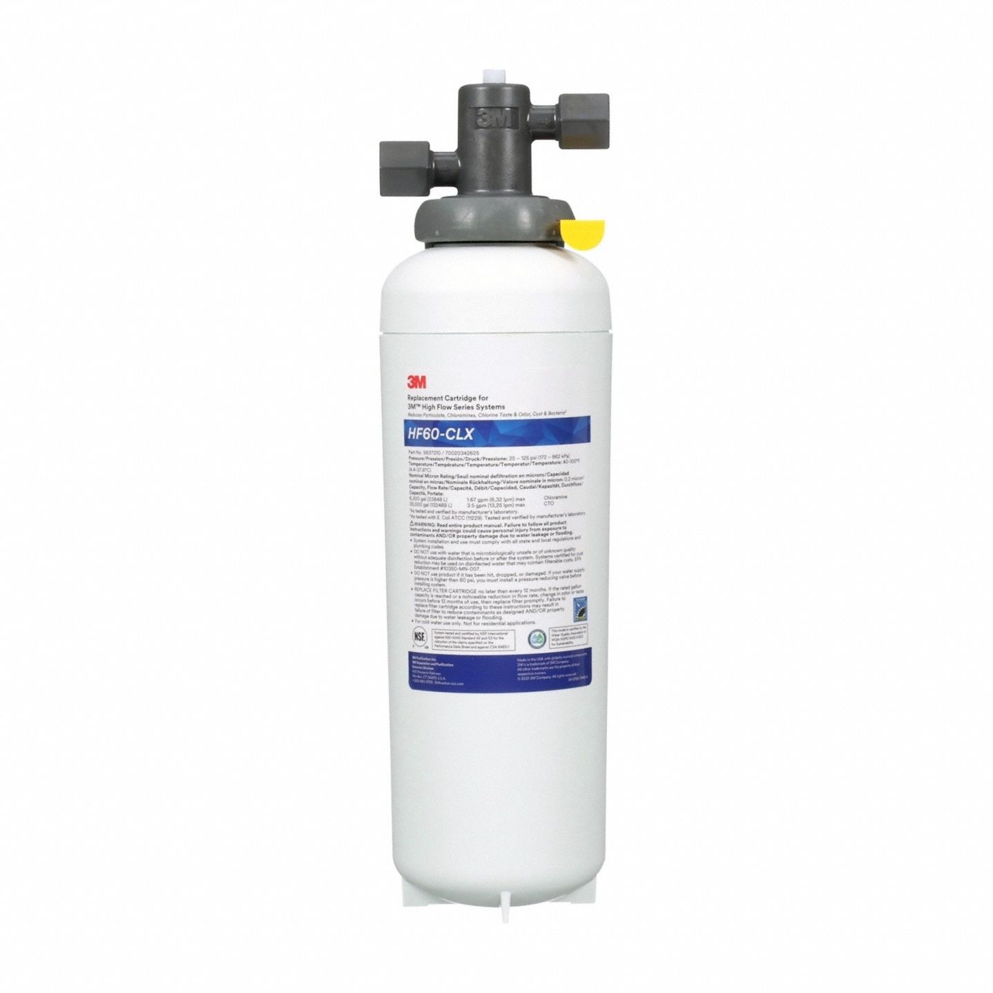 Water Filtration System: 0.2 micron, 1.7 gpm, 6, 300 gal, 15 7/8 in Overall Ht