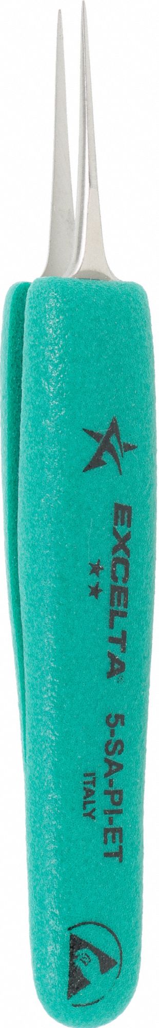 Tweezers: Stainless Steel, Point, Straight Tip