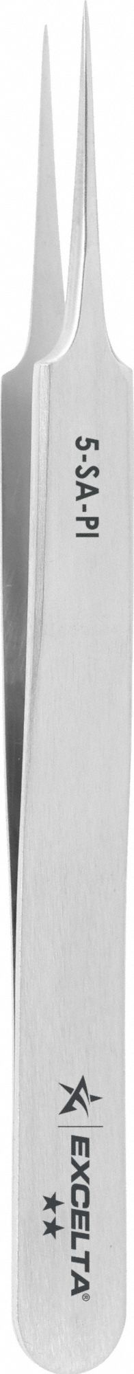 Tweezers: Stainless Steel, Point, Straight Tip