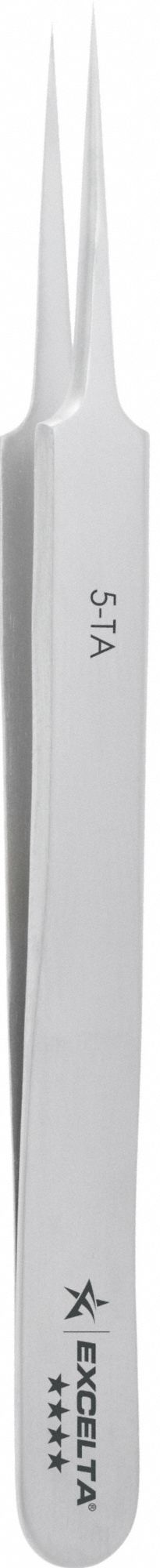 Tweezers: Titanium, Point, Straight Tip, 0.003 in Tip Thick