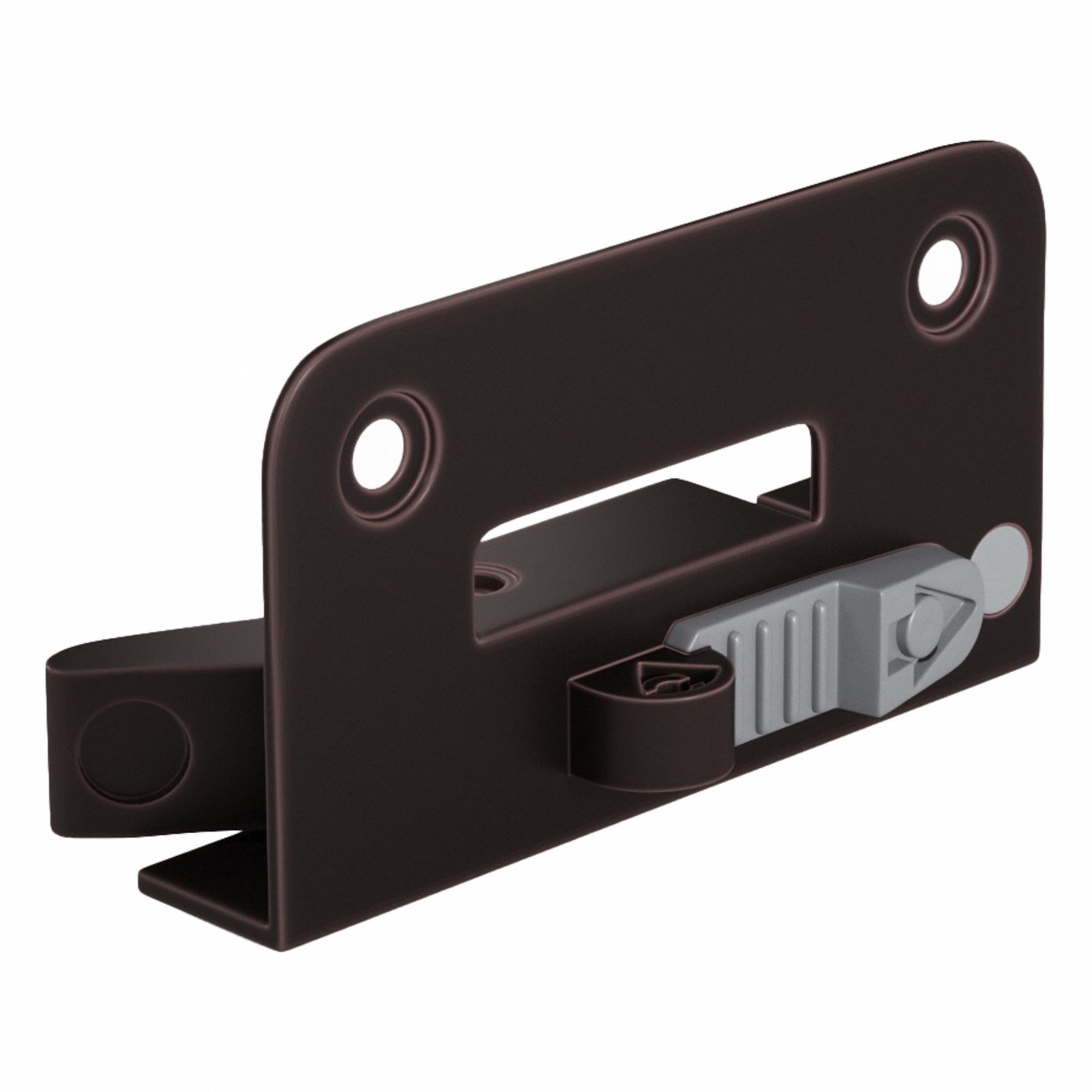 Window Opening Control Device: Flat, 2 3/8 in Lg, 1 11/32 in Wd, Left-Hand, Bronze