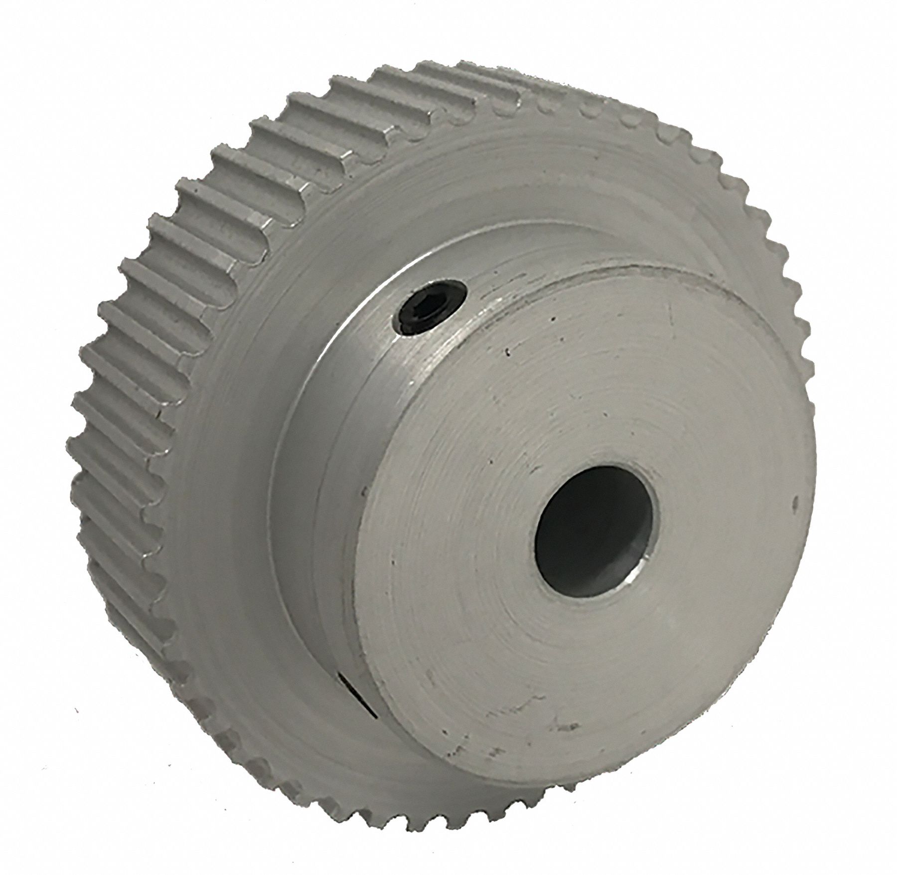 DAYTON Timing Pulley: Curvilinear, Fixed, For HTD Timing Belt Section, For 9 mm Belt Wd, 50 Teeth (MPN 50-3M09-6A4). Key specifications — Brand: DAYTON; Finish: Clear Anodized; For Belt Series: Powerhouse®.