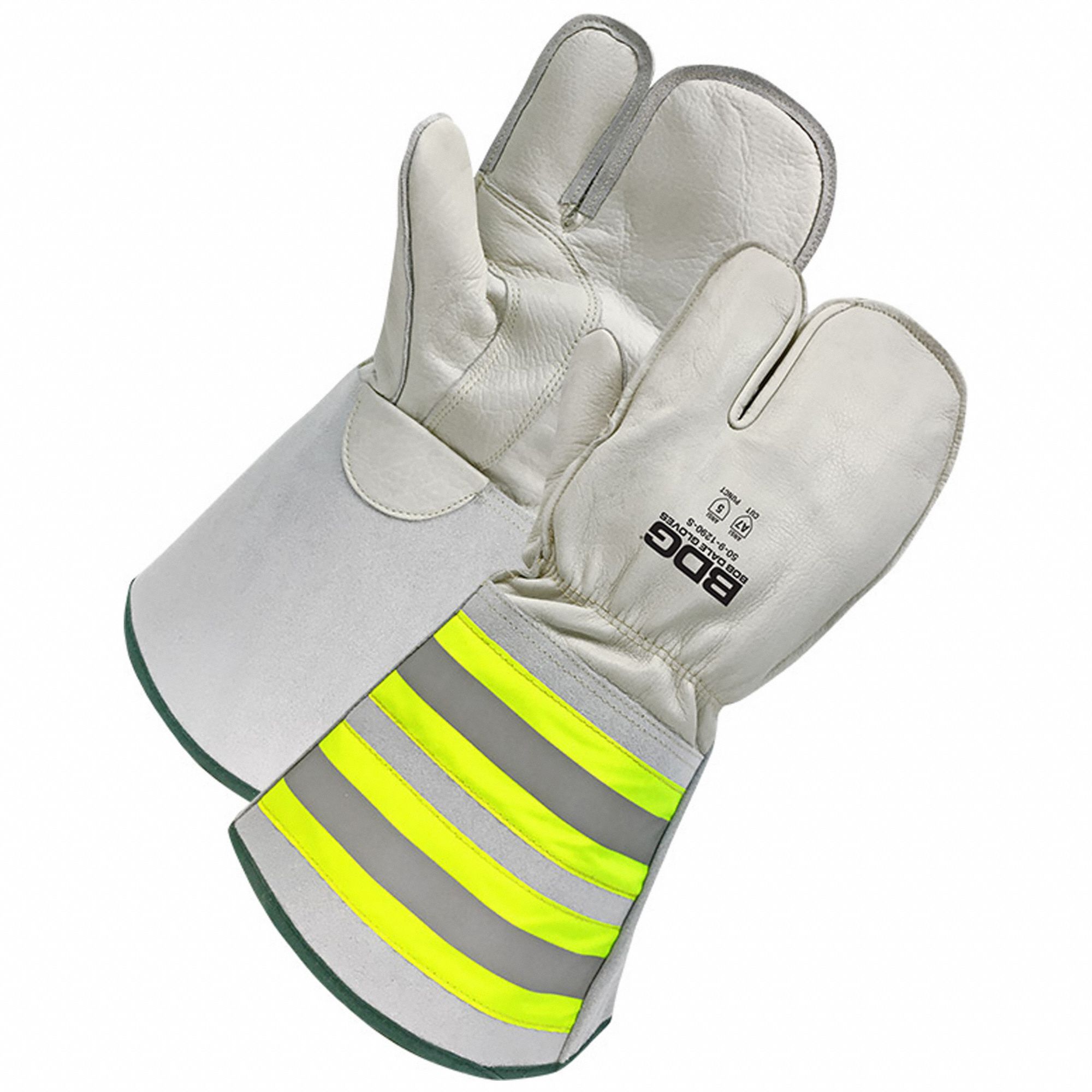 LEATHER MITTS, M, ANSI CUT LEVEL A7 PREMIUM, LEATHER PALM, COWHIDE, WING THUMB