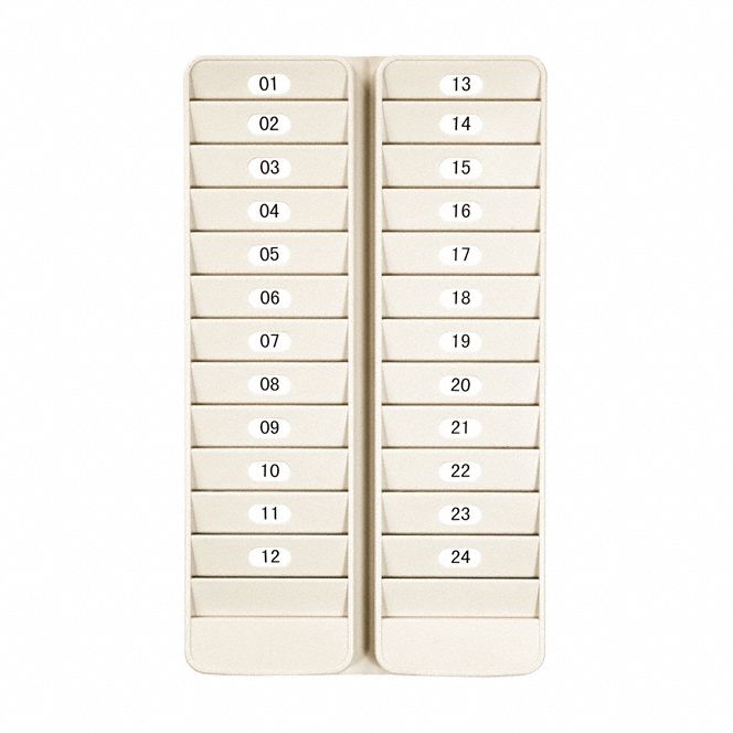 24 Pocket Badge Rack Putty 14 1/8in H