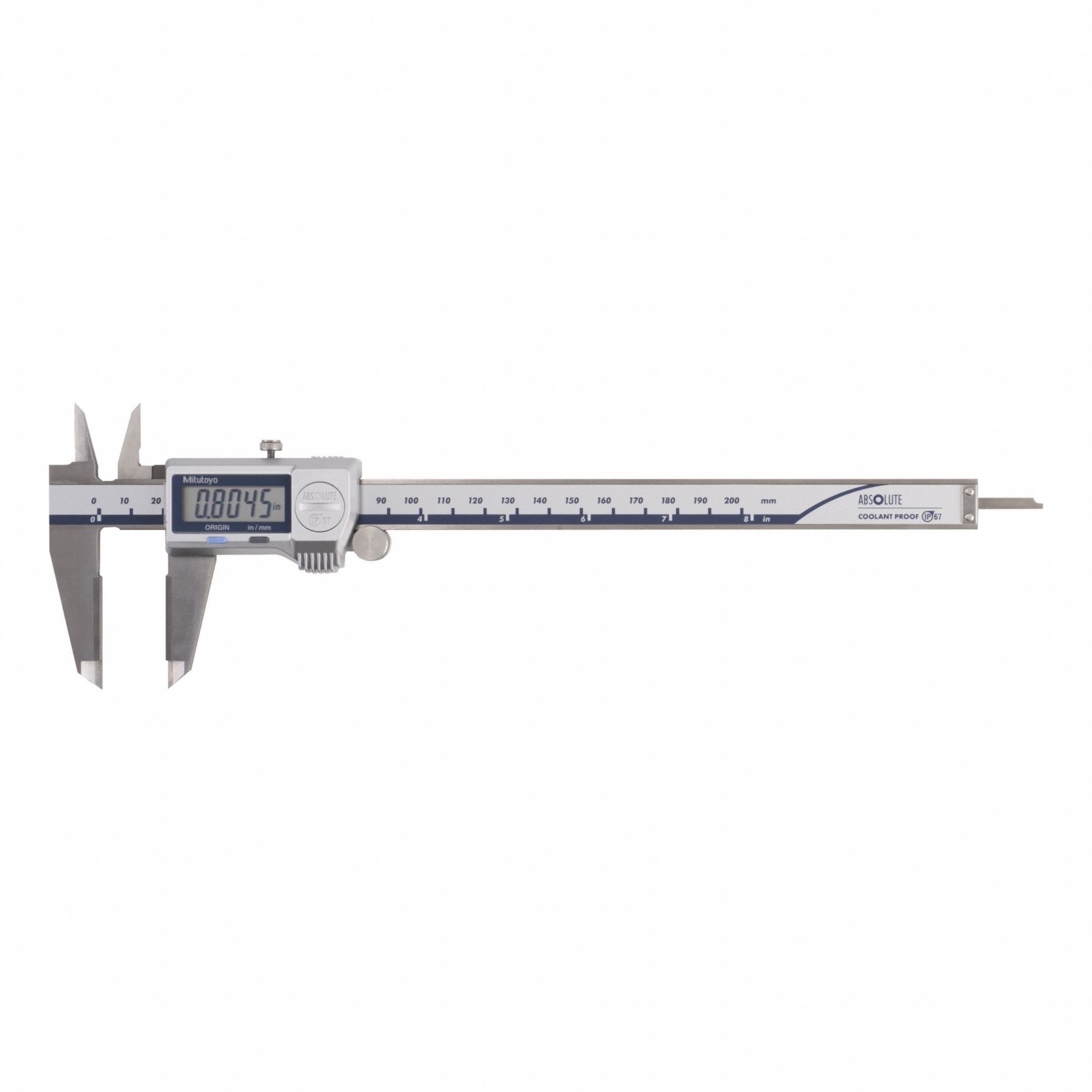 Calibrated Caliper: 0 in to 8 in /0 mm to 200 mm, IP67, +/- 0.02mm Accuracy, Included