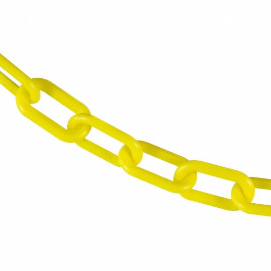 50 ft Lg, Yellow, Plastic Chain - 44F769|50002-50 - Grainger