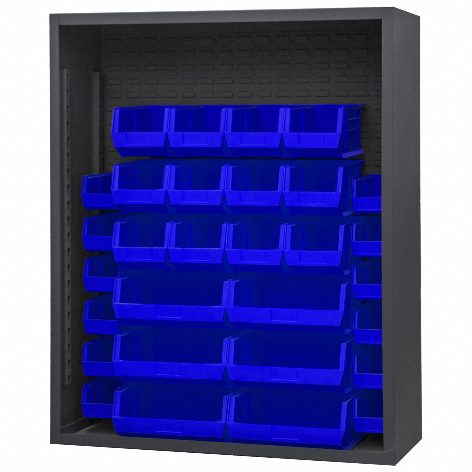 Bin Cabinet, Louvered, 60"H, 48"W, 18"D