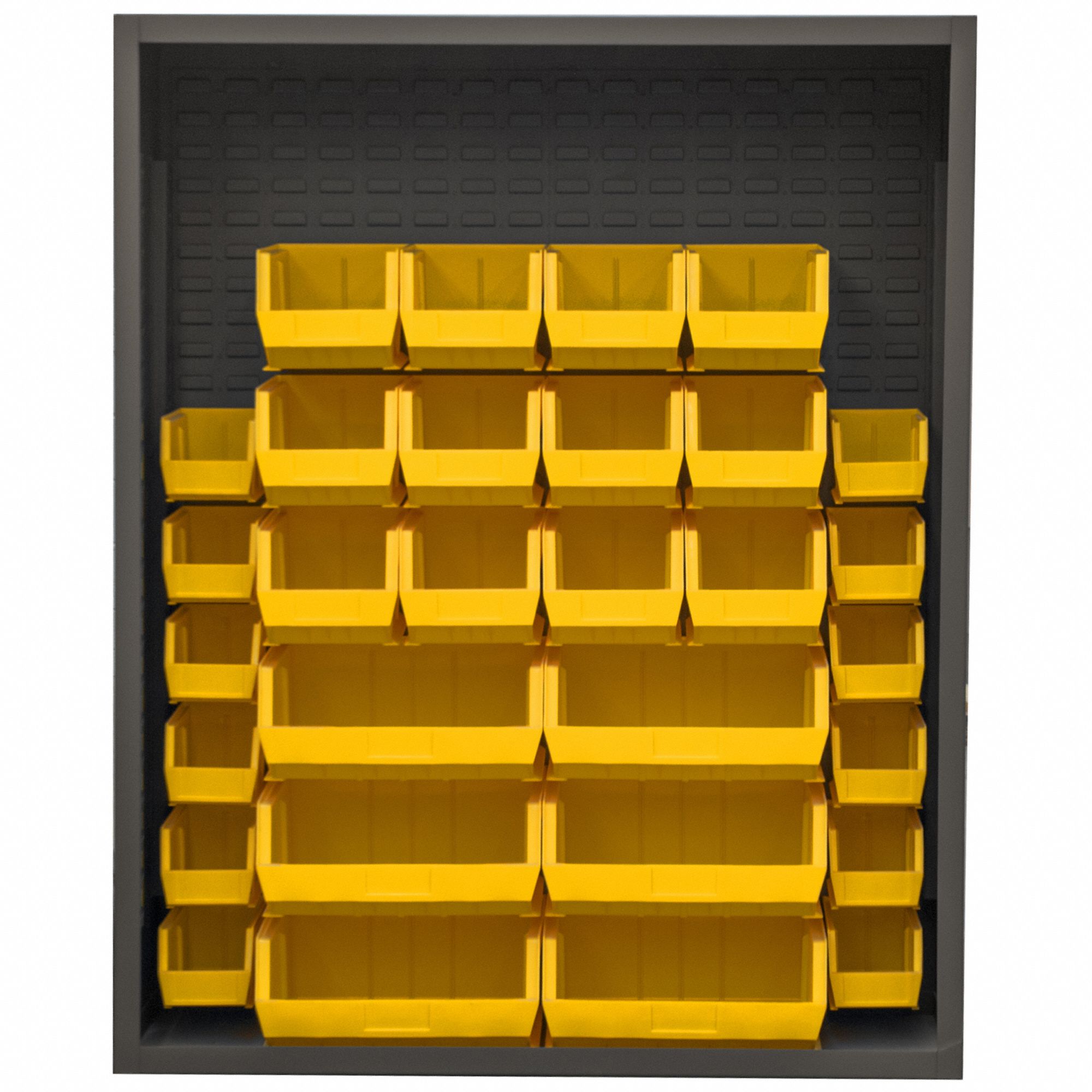 Bin Cabinet, Louvered, 60"H, 48"W, 18"D