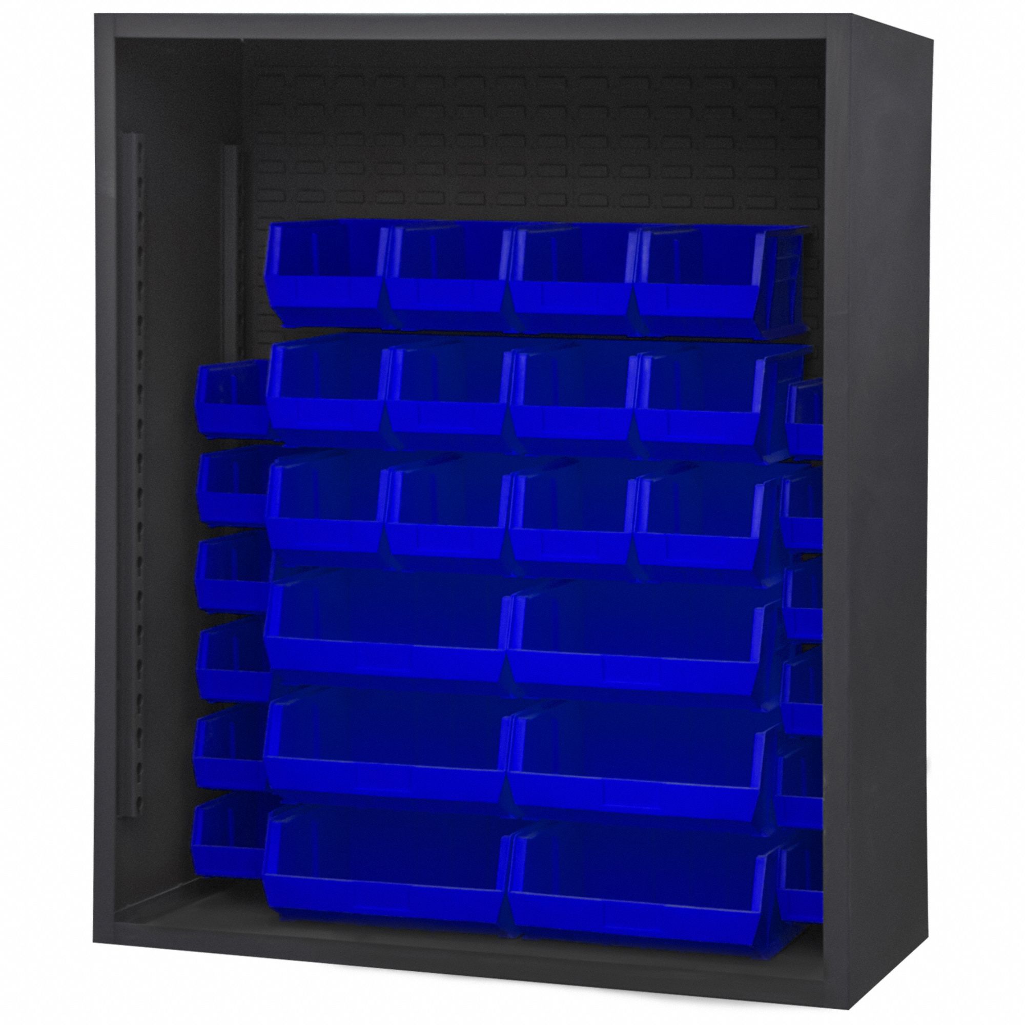 Bin Cabinet, Louvered, 60"H, 48"W, 24"D