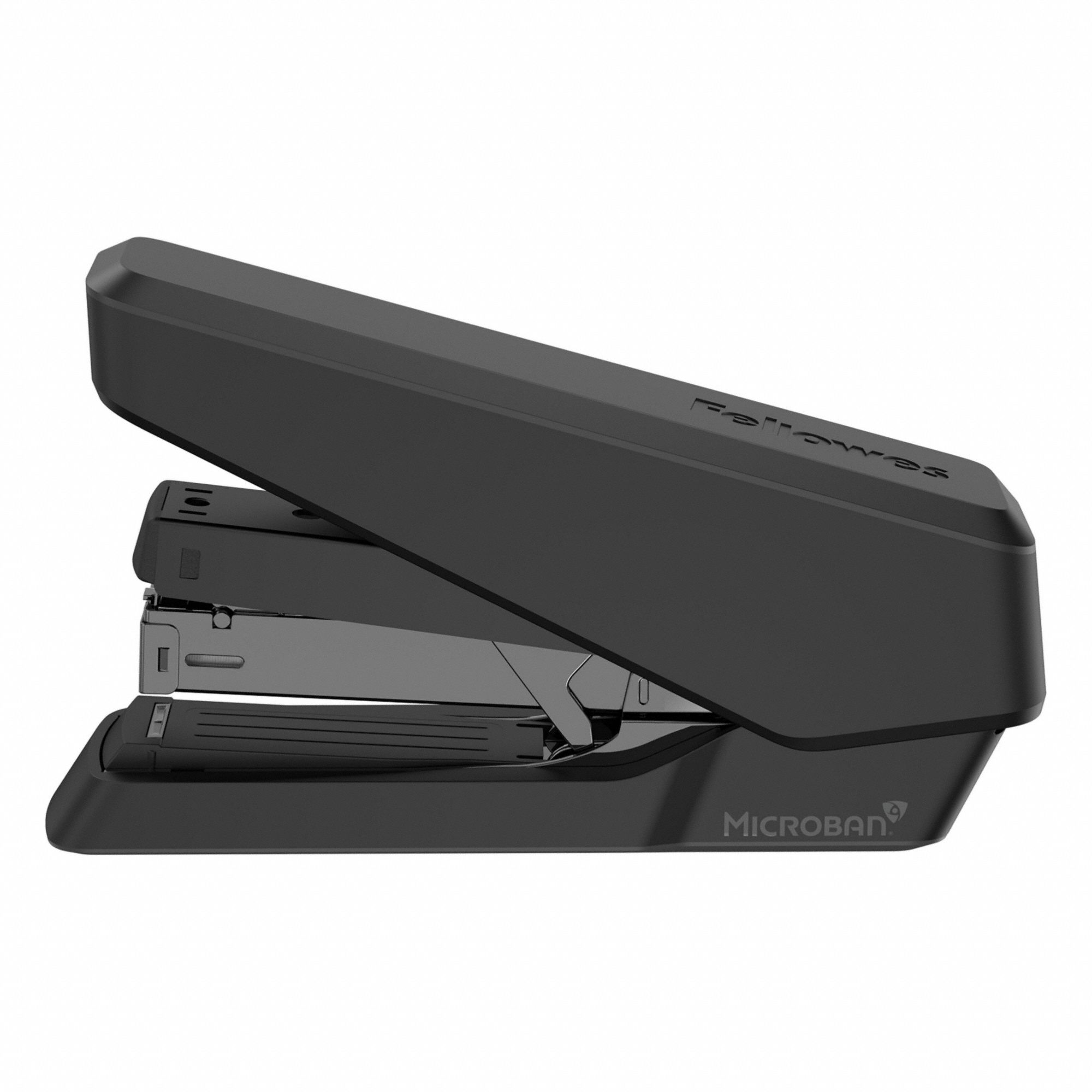 Manual Stapler: 40 Sheet Capacity, 6 3/8 in Throat Dp - Max, 210 Staple Capacity, Black