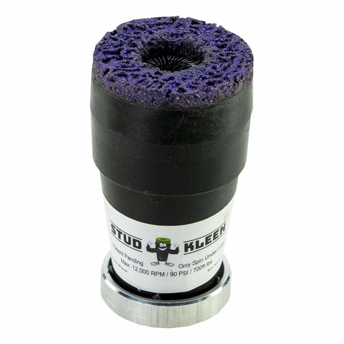 Hub/Stud Cleaner: Brush Head, 1/4 in Bristle Lg, 1 3/4 in Brush Head Wd