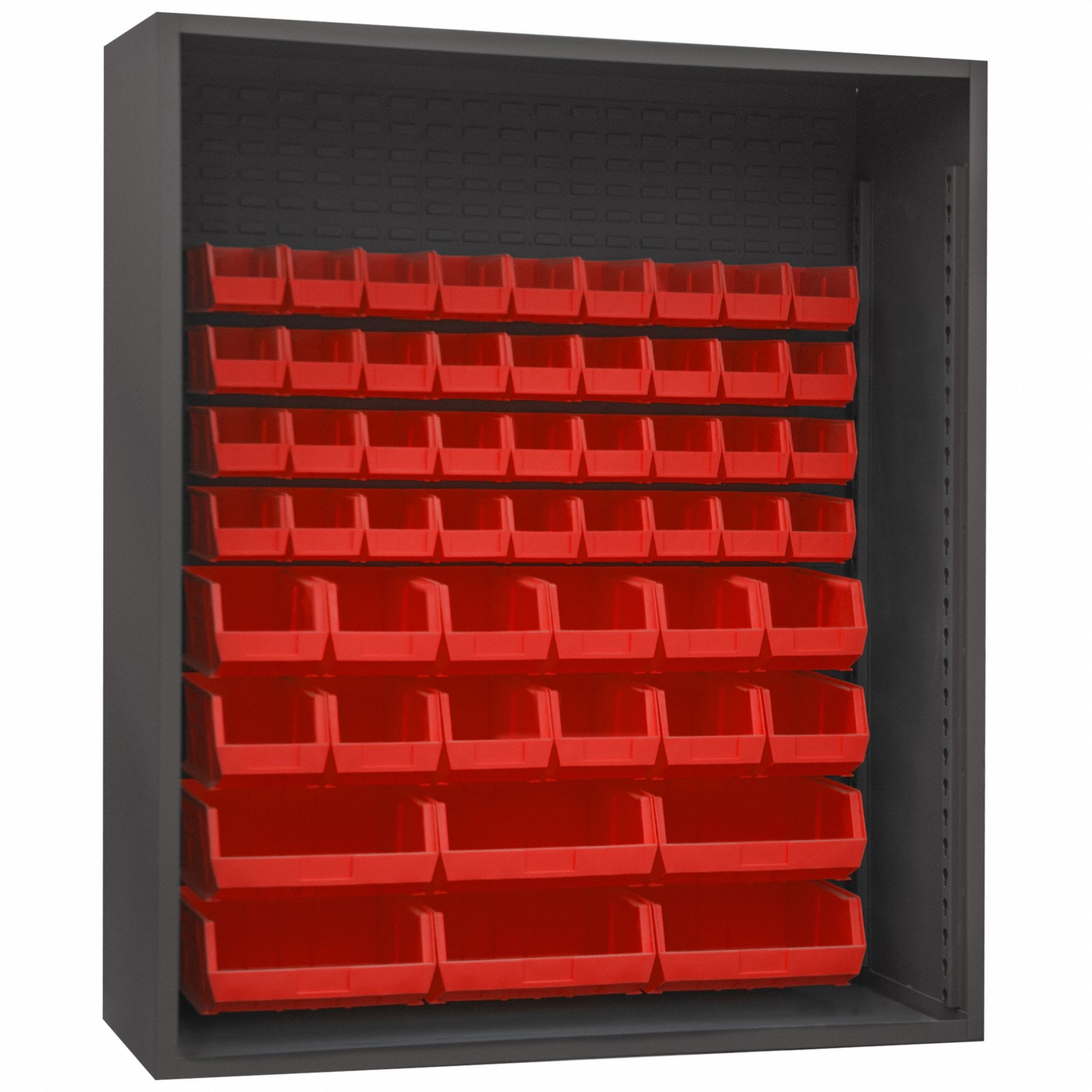 Bin Cabinet, Louvered, 72"H, 60"W, 24"D