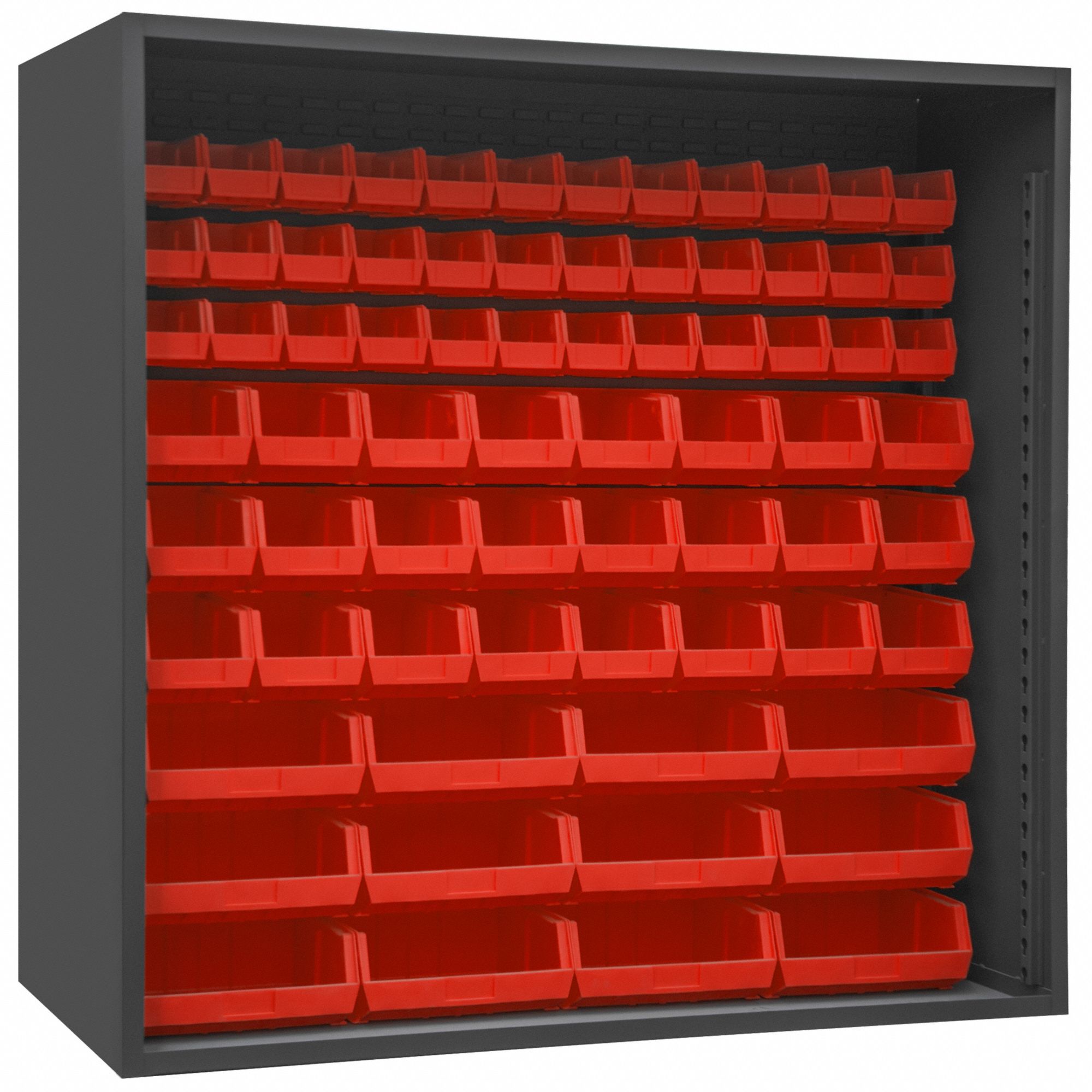 Bin Cabinet, Louvered, 72"H, 72"W, 24"D